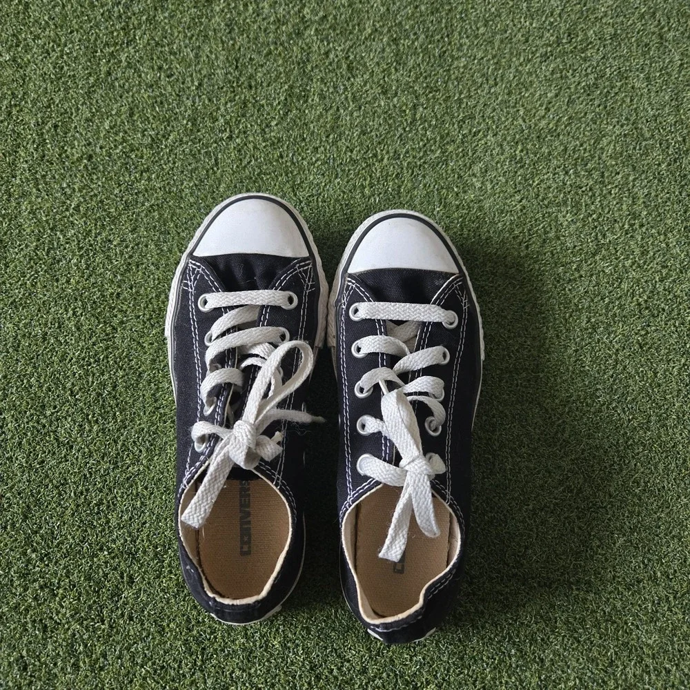 Kids Black Converse All Star Sneakers Size 13 Unisex